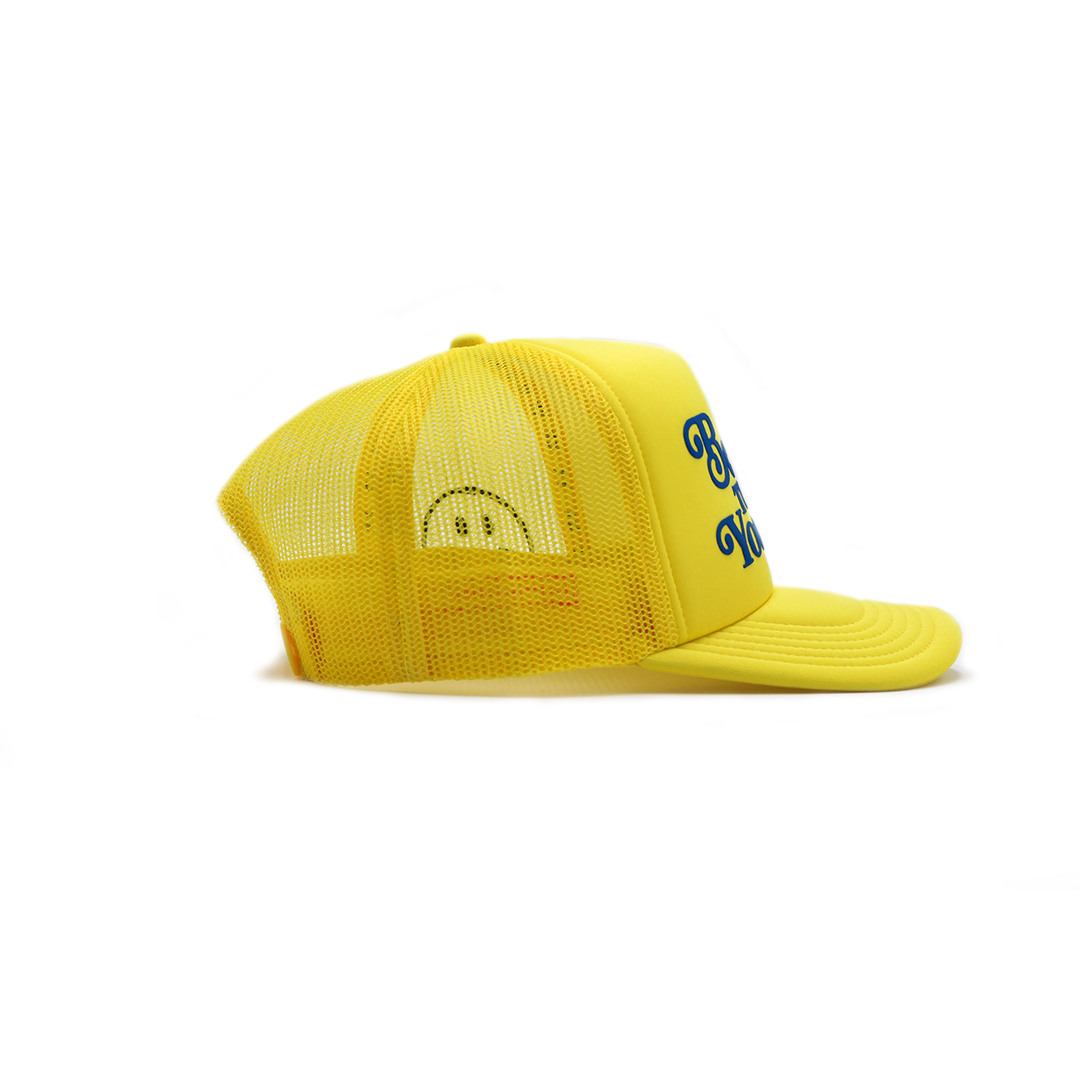 Be Good To Yourself Yellow Trucker Hat
