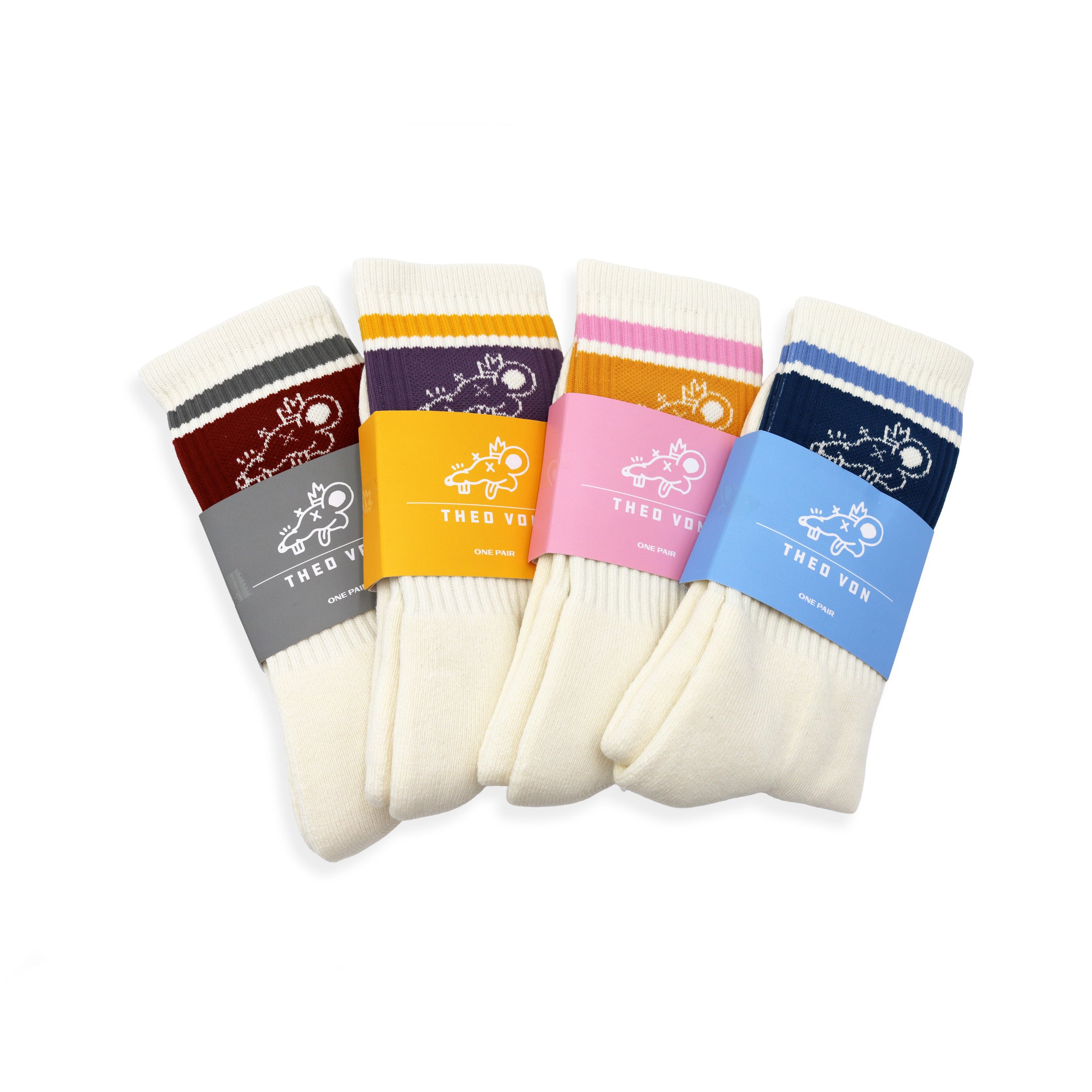 ソックス socks 2 pk: theodore + scribble Theo Von BGTY Scribble Socks Blue/Navy