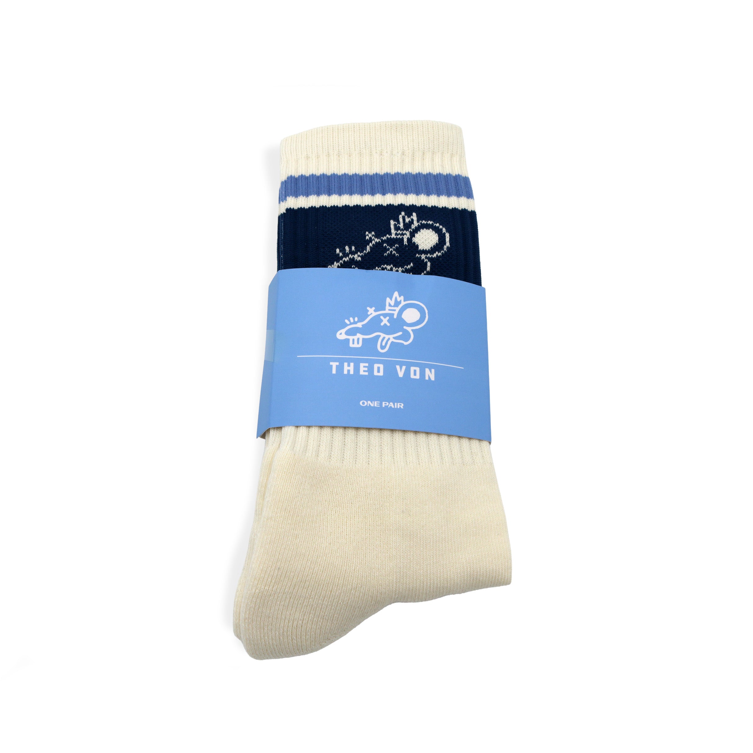 Theo Von BGTY Scribble Socks Blue/Navy