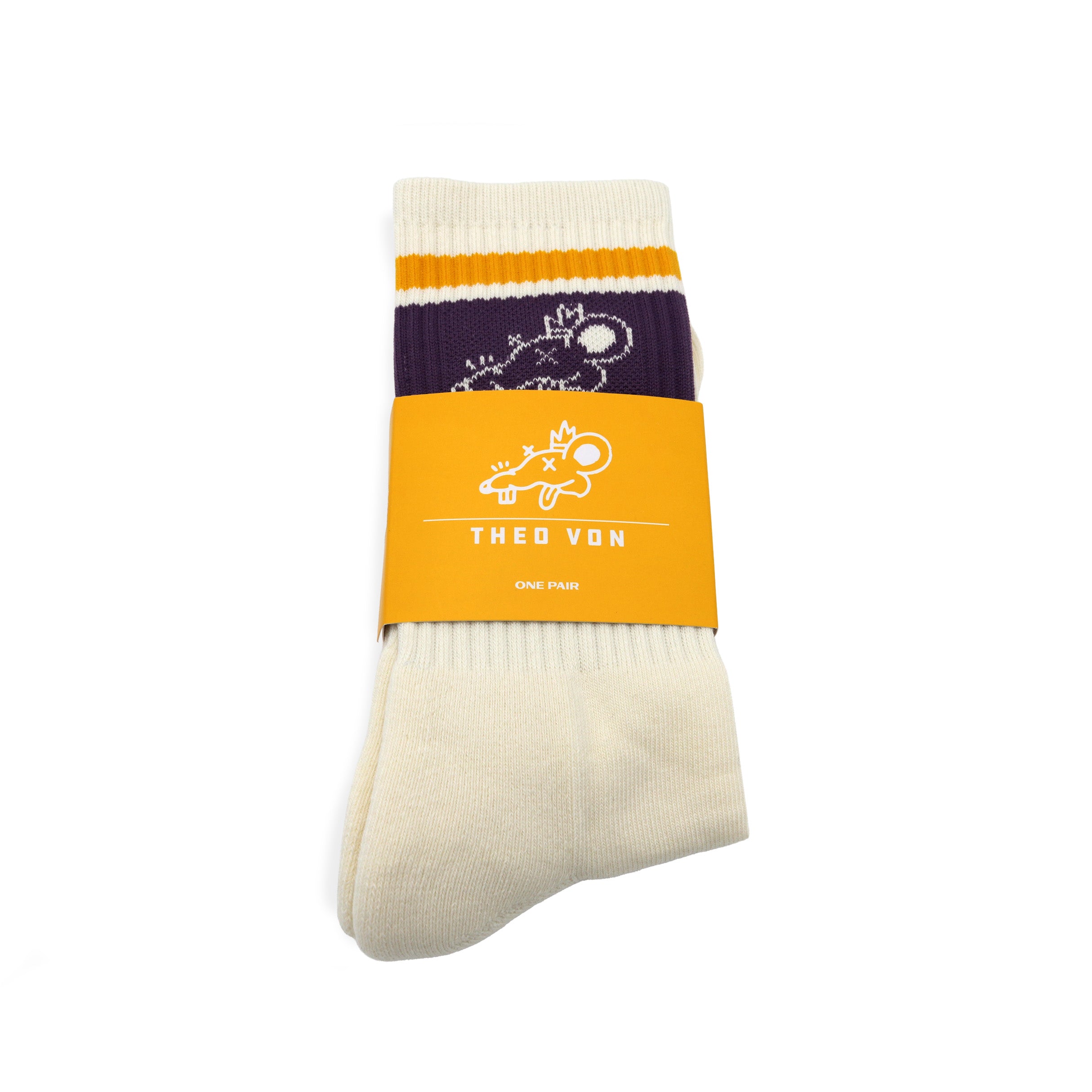 BGTY Scribble Socks Yellow Purple | Theo Von